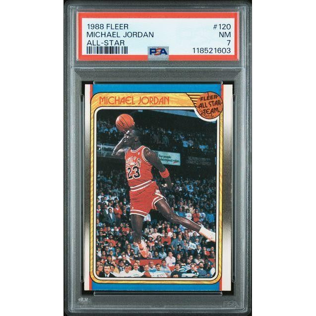 Michael Jordan 1988 Fleer All-Star #120 PSA 7