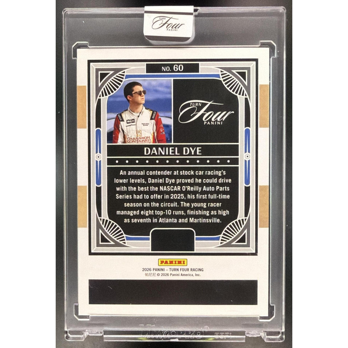2026 Panini Four Racing Daniel Dye #60 08/49 Non-Graded