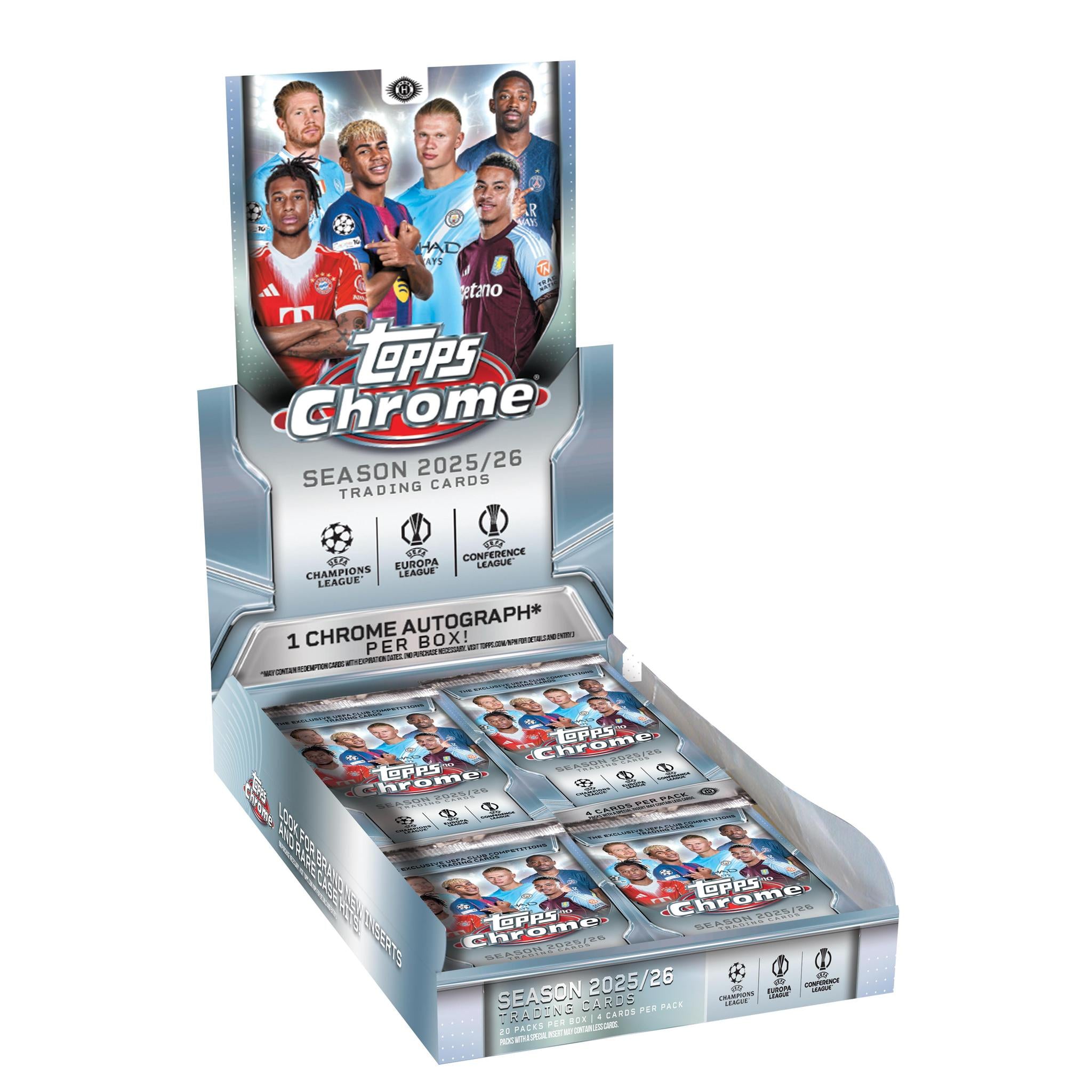 2025-26 Topps Chrome UEFA Club Competitions Soccer Hobby Box