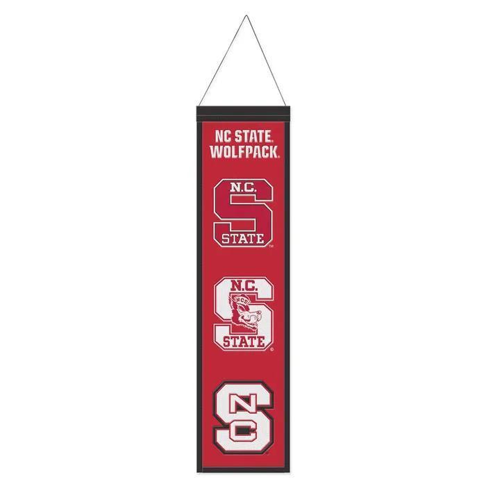 NC State Wolfpack College Vault Evolution Wool Banner – 8" x 32"