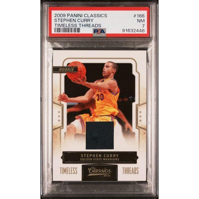 Steph Curry 2009 Panini Classics Basketball Timeless Threads #166 PSA 7