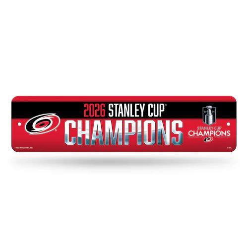 Carolina Hurricanes 2026 Stanley Cup Champions Metal Street Sign 4" X 15"