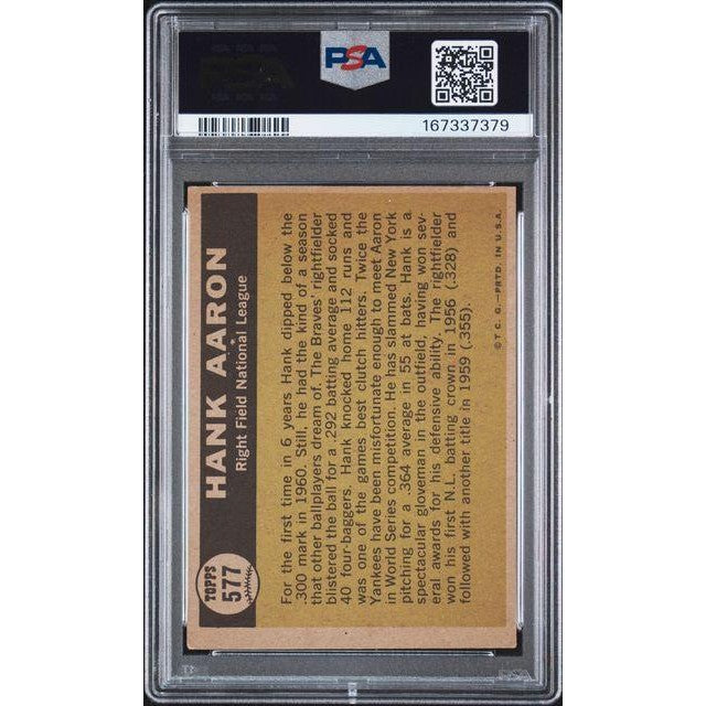 1961 Topps Hank Aaron All Star #577 PSA 5