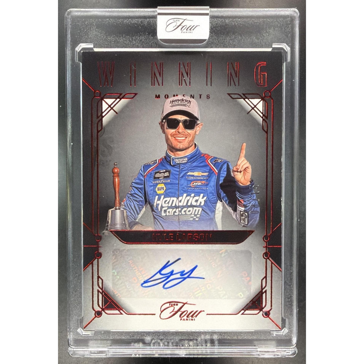 2026 Panini Four Racing Kyle Larson #WM-KLR Winning Moments Autographed 08/15 Non-Graded
