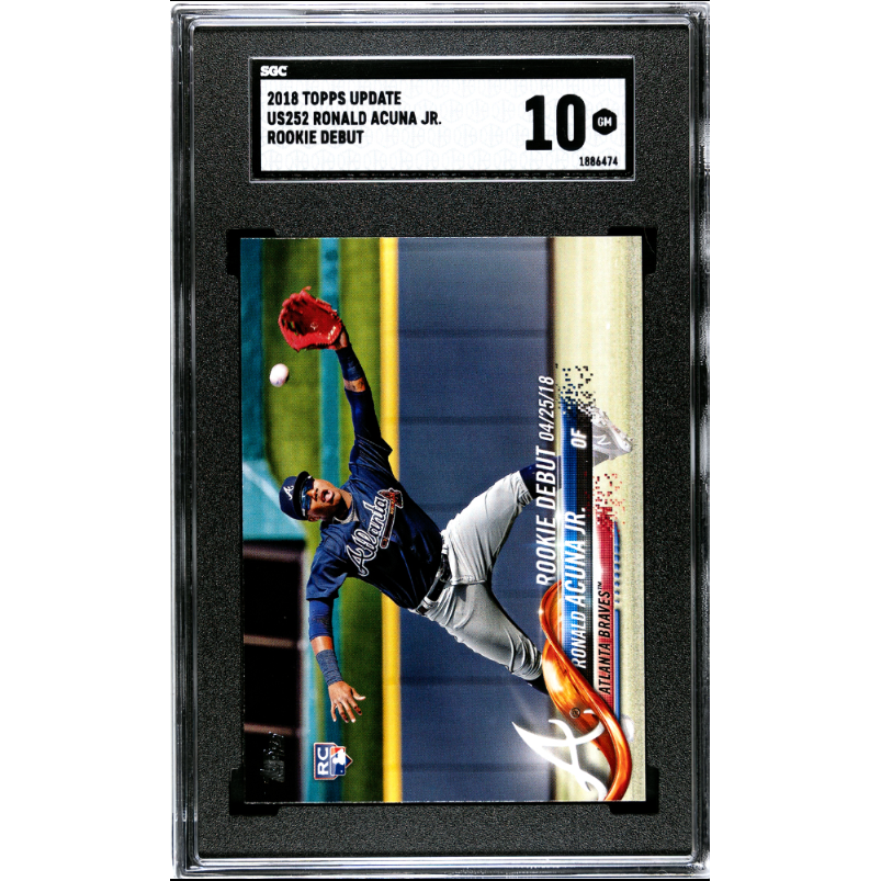 Ronald Acuna Jr. 2018 Topps Update Rookie Debut SGC 10