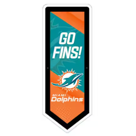 Miami Dolphins LED Pennant Wall Decor 8.8" W x 23" H