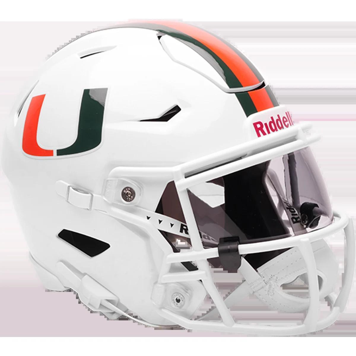 Miami Hurricanes Mid-Size SpeedFlex Football Helmet