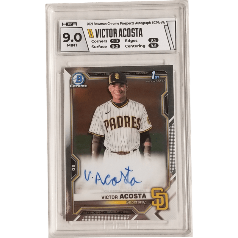 Victor Acosta: 2021 Bowman Chrome Prospects Autograph #CPA-VA HGA 9.0