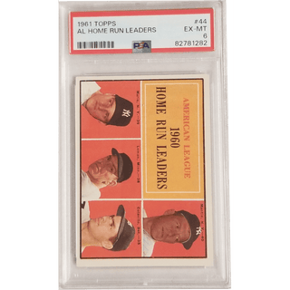American League Home Run Leaders: 1961 Topps #44 PSA 6