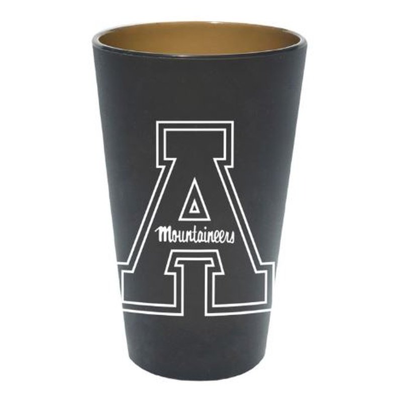 Silicone Glass: Appalachian State Mountaineers 16oz- Smoke