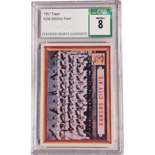 Athletics Team: 1957 Topps #204 CSG 8
