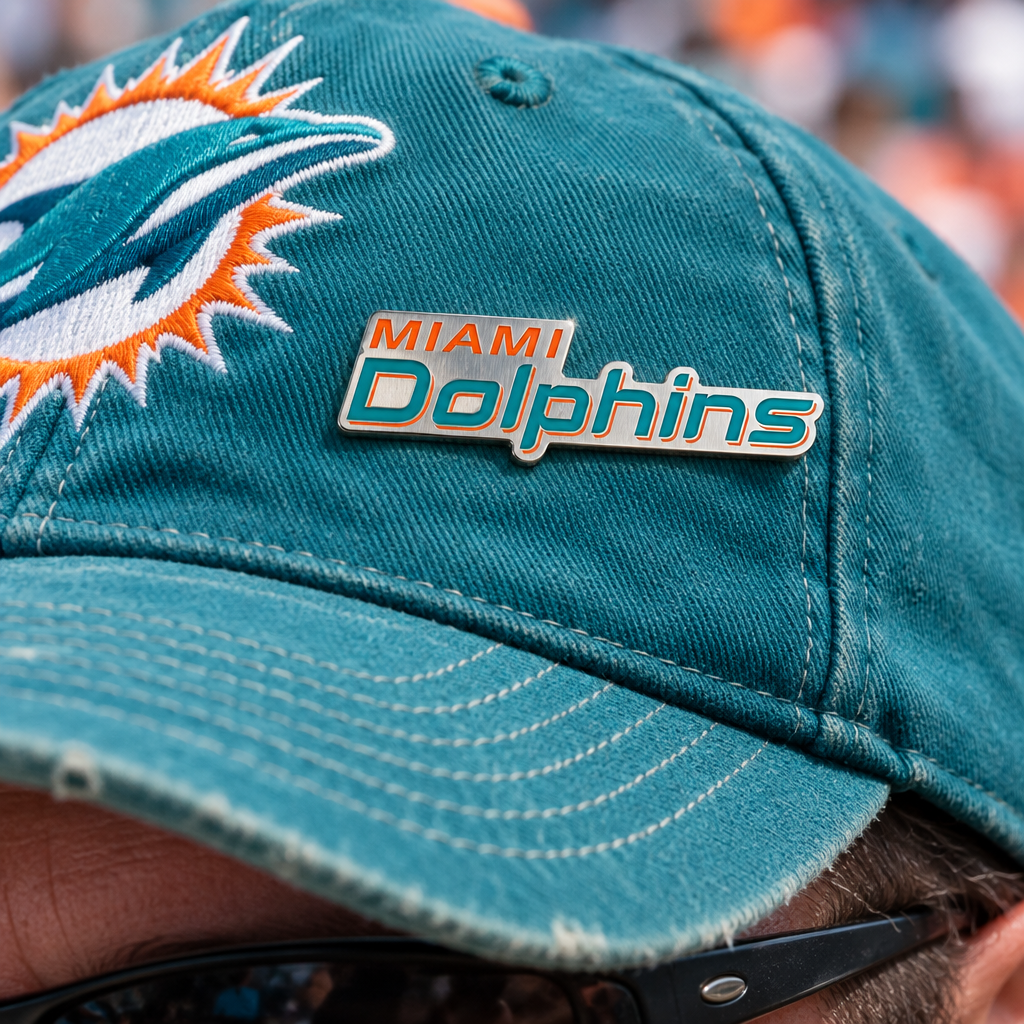 Miami Dolphins Wordmark Collector Enamel Pin