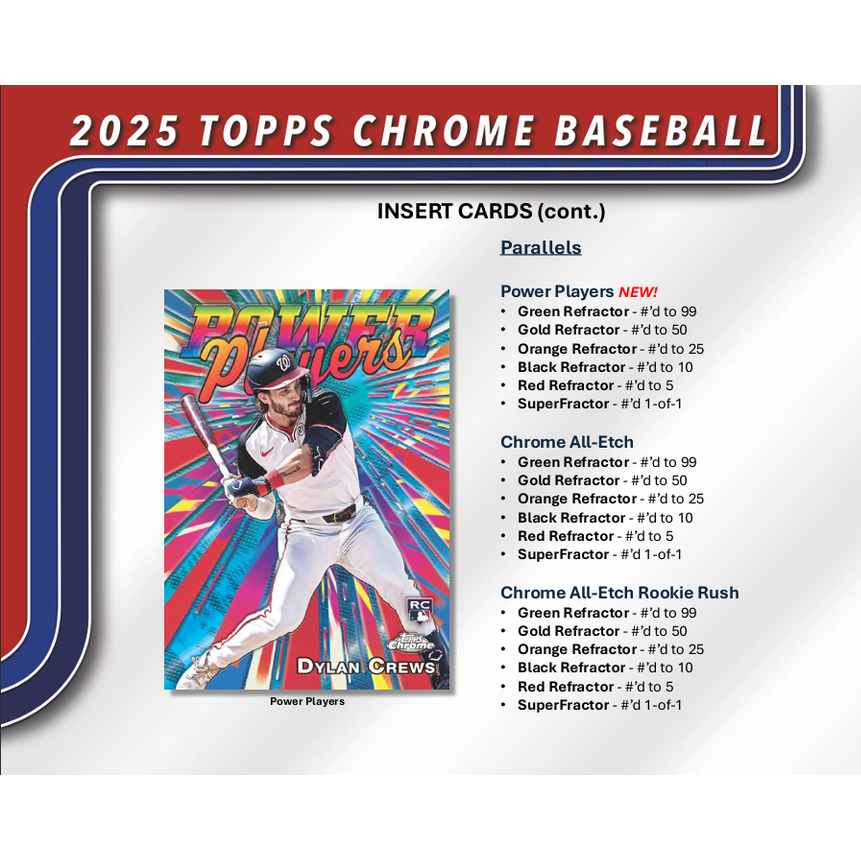 2025 Topps Chrome Baseball Hobby Pack