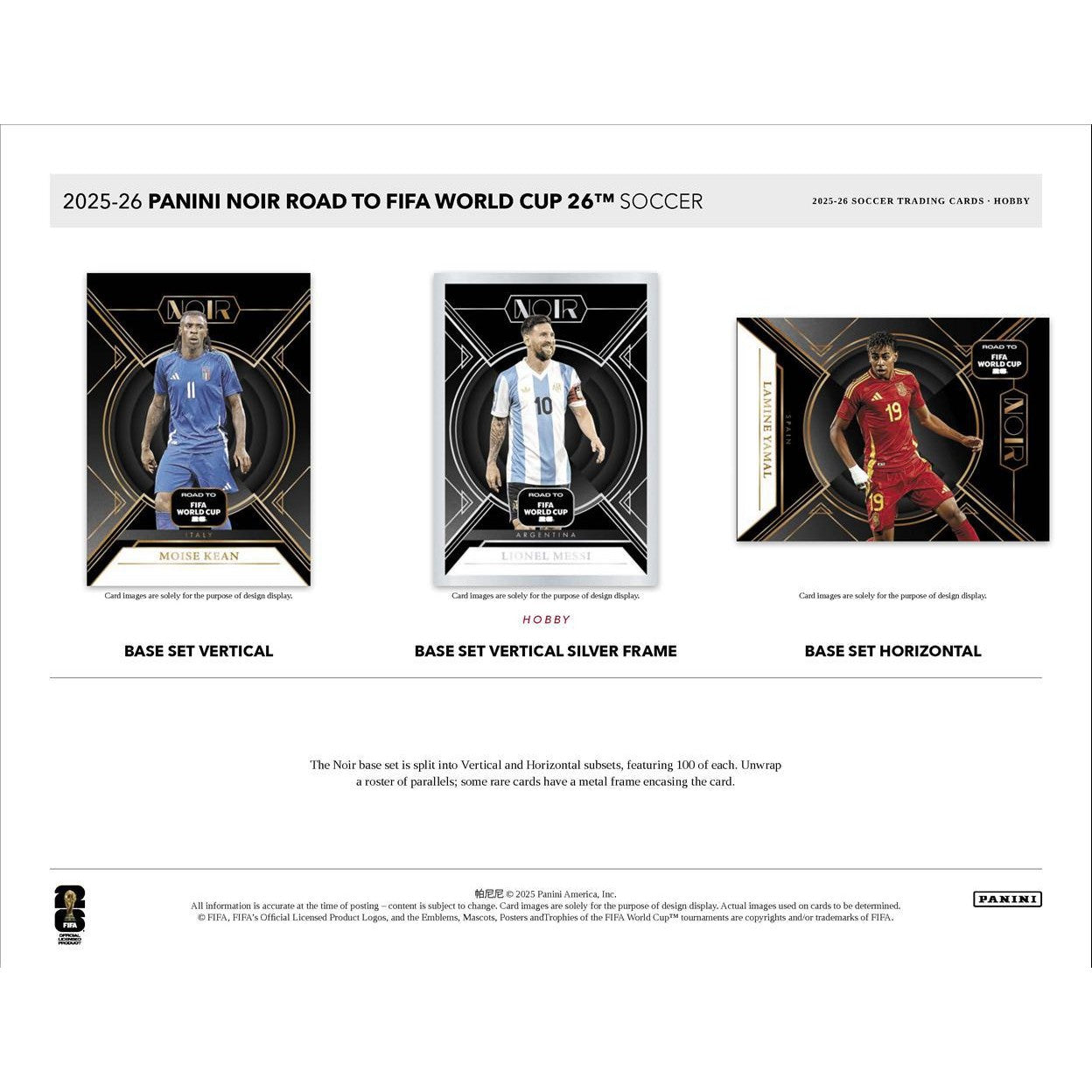 2025-26 Panini Noir Road To FIFA World Cup 26 Soccer Hobby Box