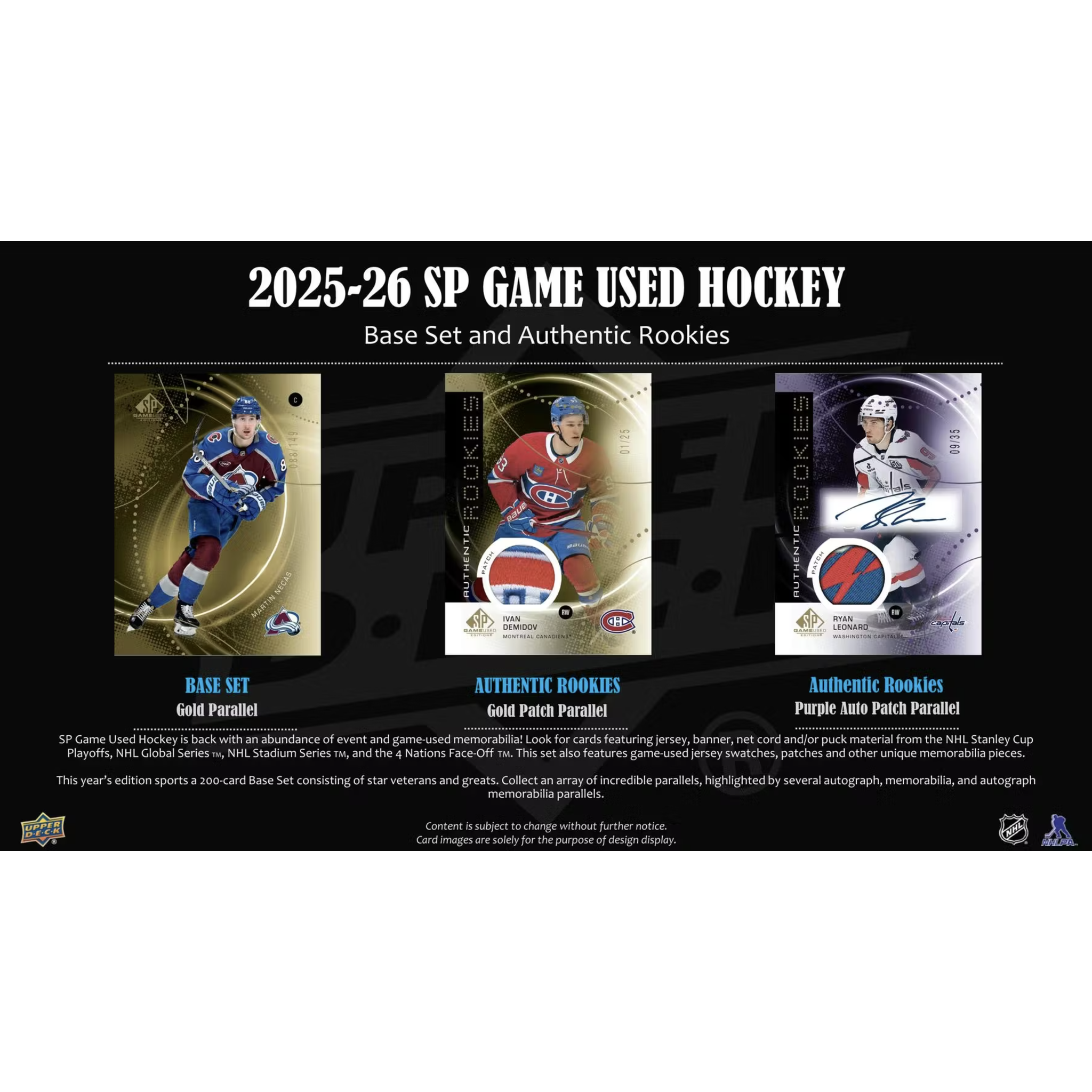 2025-26 Upper Deck SP Game Used Hockey Hobby Box