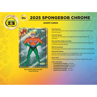 2025 Topps Chrome Spongebob Squarepants 25th Anniversary Hobby Box