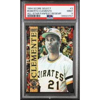 Roberto Clemente #3 – 1994 Score Select All-Star Fanfest Redemption – PSA 9