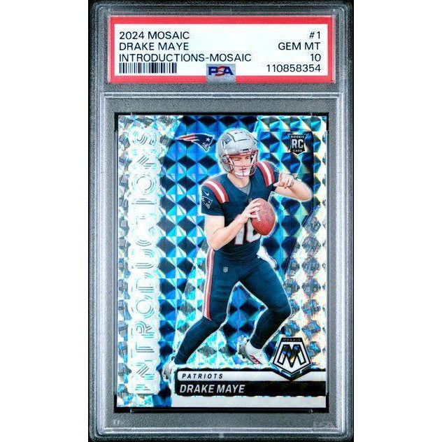 Drake Maye 2024 Mosaic Introductions Mosaic #1 PSA 10
