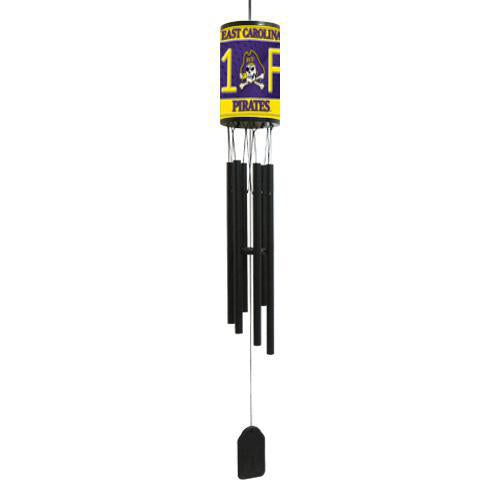 East Carolina Pirates Wind Chime – 33" Matte Black Finish