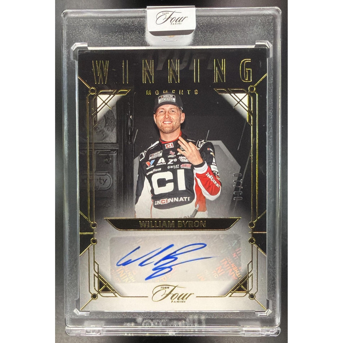 2026 Panini Four Racing William Byron #WM-WBR Autographed 09/10 Non-Graded