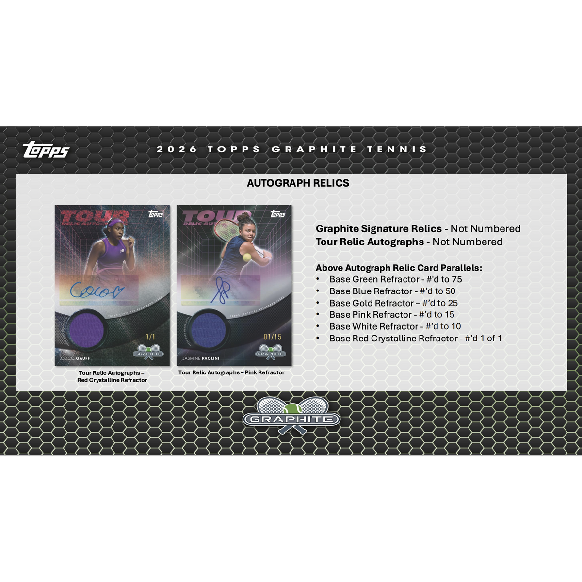 2026 Topps Graphite Tennis Hobby Box
