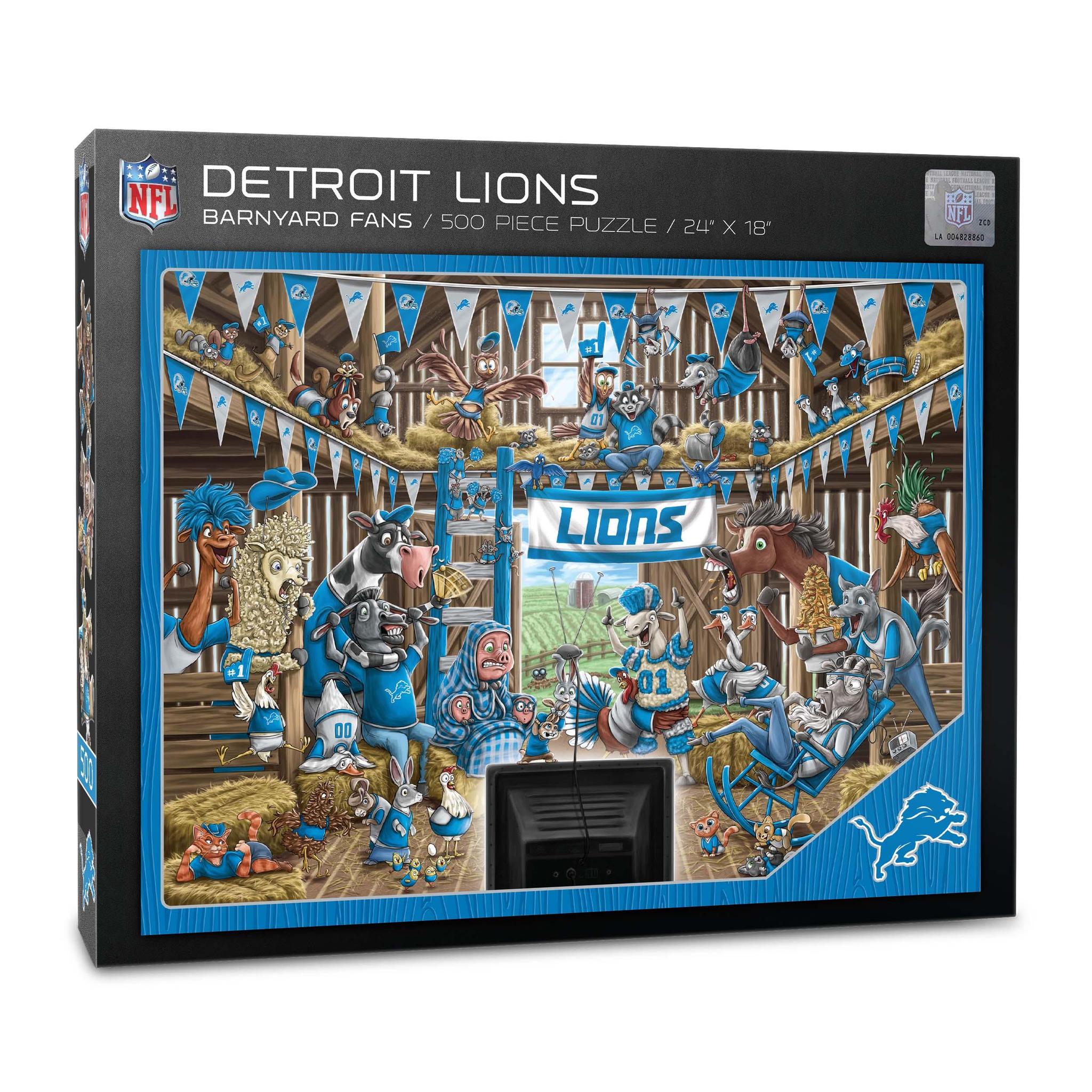 Detroit Lions Barnyard Fans 500 pc Puzzle
