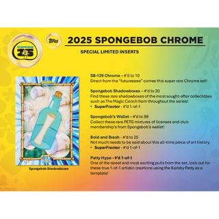 2025 Topps Chrome Spongebob Squarepants 25th Anniversary Hobby Box