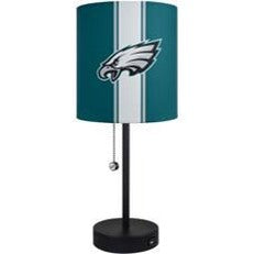 Philadelphia Eagles Desk Lamp – Team Logo Shade, USB Port, Pull Chain