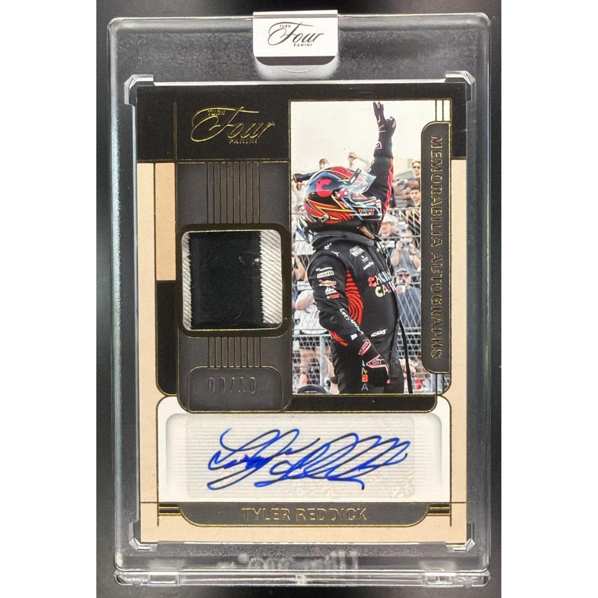 2026 Panini Four Racing Tyler Reddick #MA-TRD Memorabilia Autographs 08/10 Non-Graded