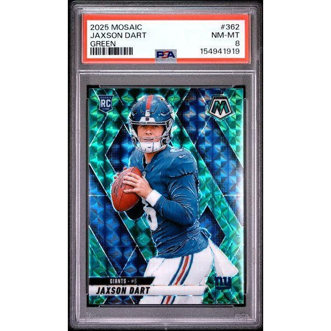 2025 Mosaic #362 Jaxson Dart Green PSA 8