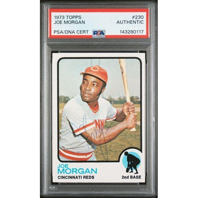 Joe Morgan 1973 Topps #230 Auth. Auto. PSA/DNA Cert.