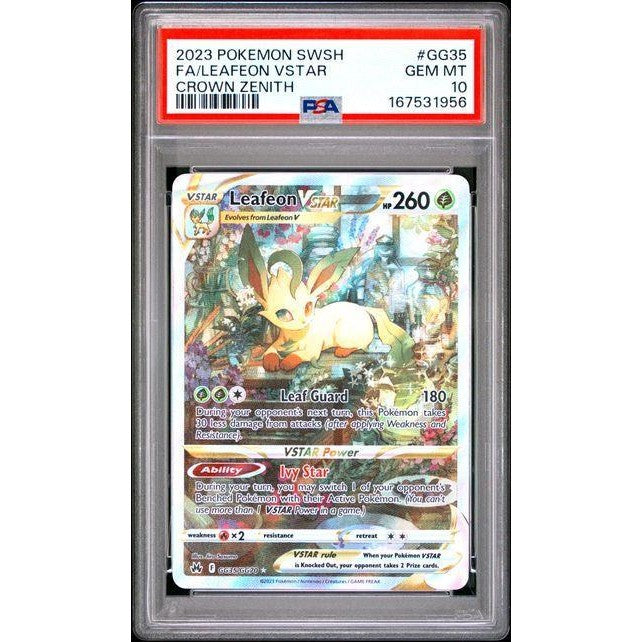 2023 Pokemon Sword and Shield Crown Zenith #GG35 FA/Leafeon VStar Crown Zenith PSA 10