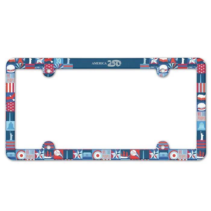 America 250 Full-Color License Plate Frame – Made in USA