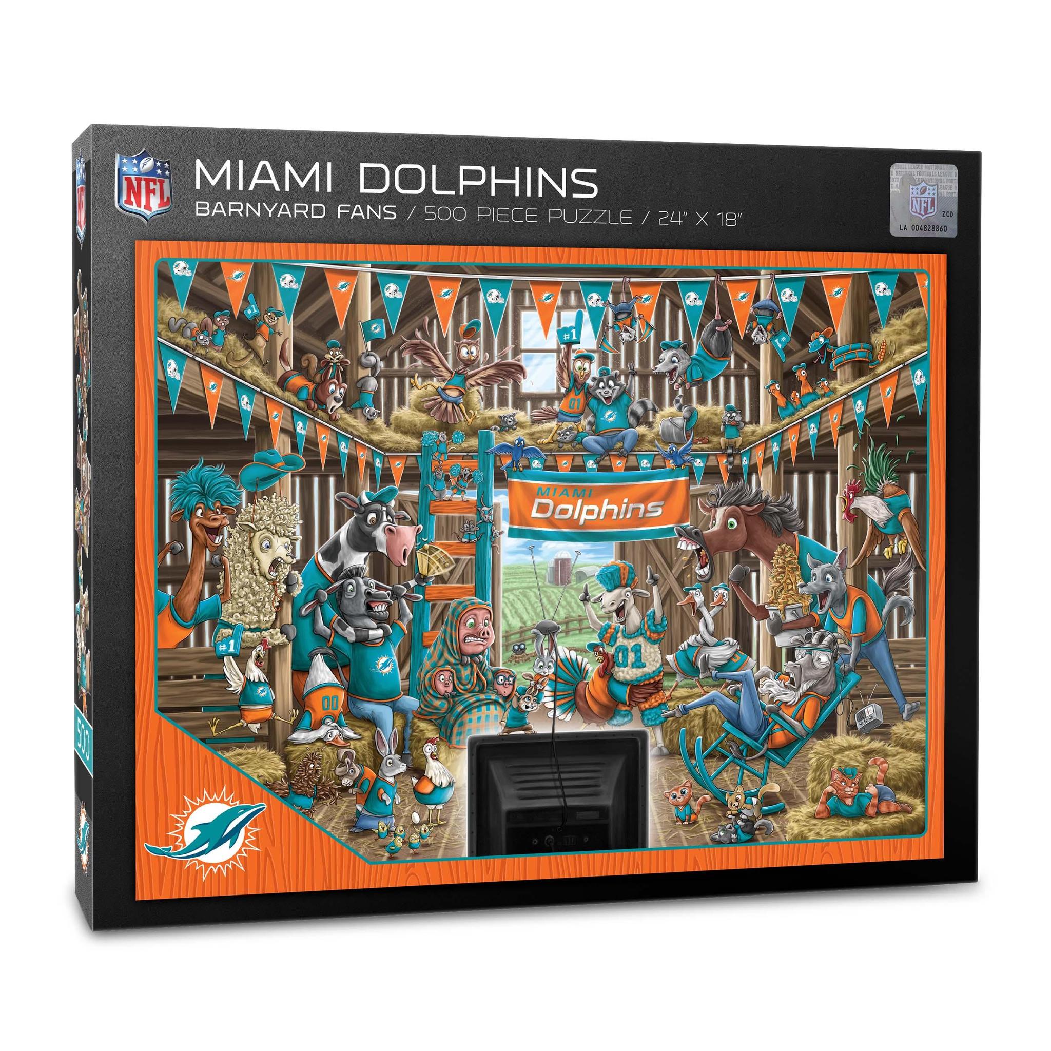 Miami Dolphins Barnyard Fans 500 pc Puzzle