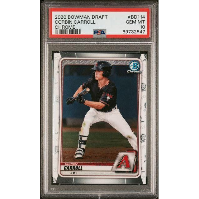 Corbin Carroll 2020 Bowman Chrome Draft #DB114 PSA 10