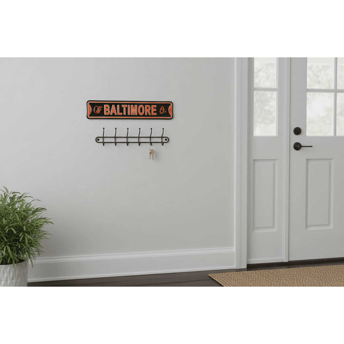 Baltimore Orioles City Logo Steel Embossed Mini Street Sign – 3.25" x 16" Official MLB Wall Décor