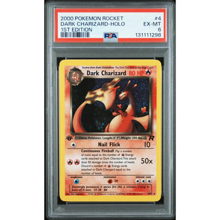 Dark Charizard Holo 2000 Pokémon Team Rocket 1st Edition #4 PSA 6