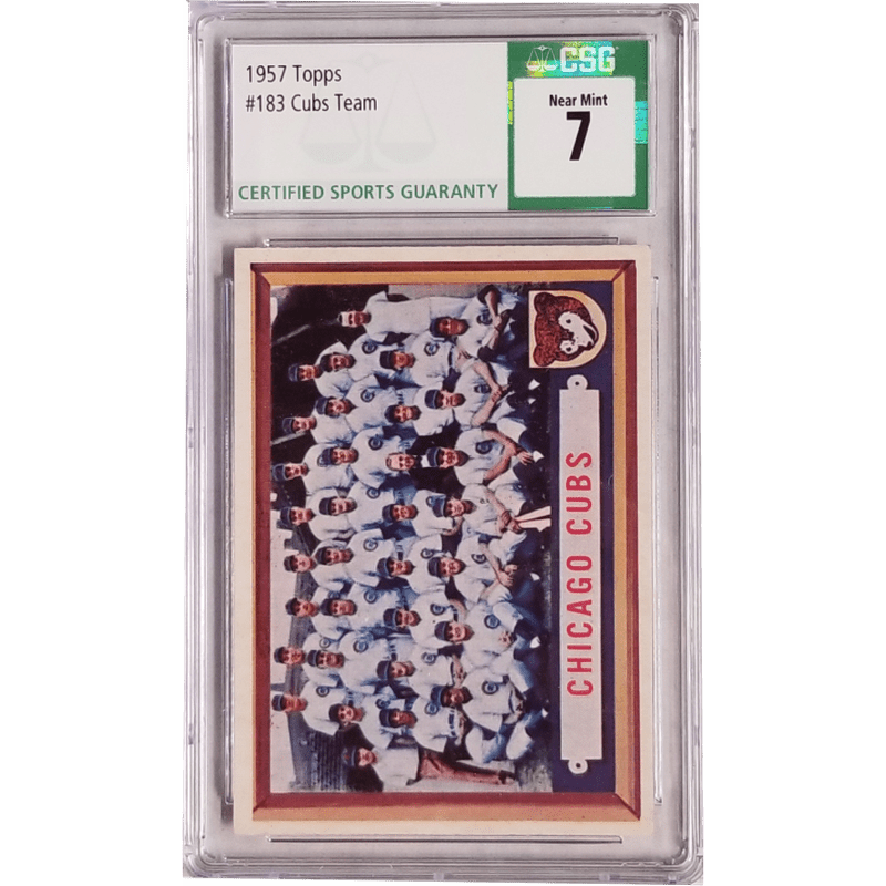 Cubs Team: 1957 Topps #183 CSG 7
