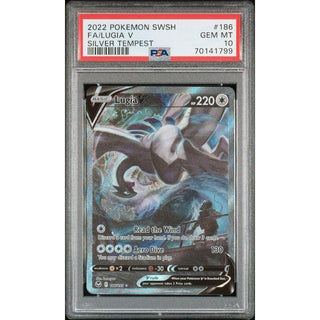 FA/Lugia V 2022 Pokémon SWSH Silver Tempest #186 – PSA 10