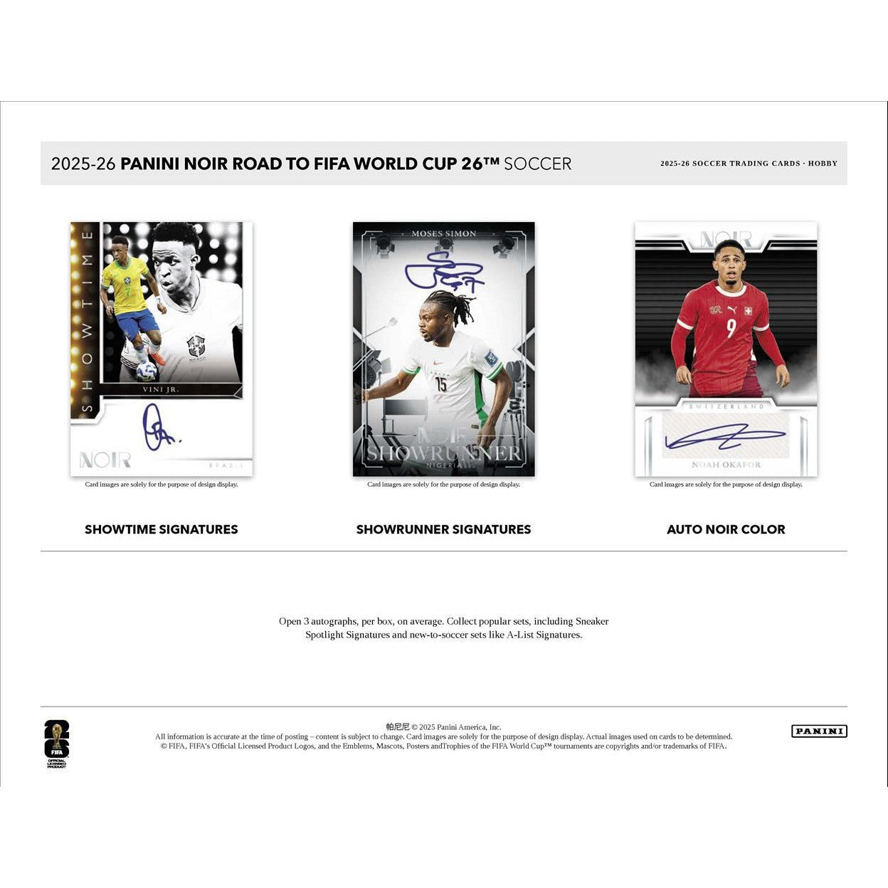 2025-26 Panini Noir Road To FIFA World Cup 26 Soccer Hobby Box
