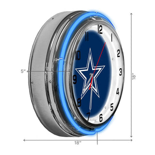 Clock: Dallas Cowboys - 18" Neon