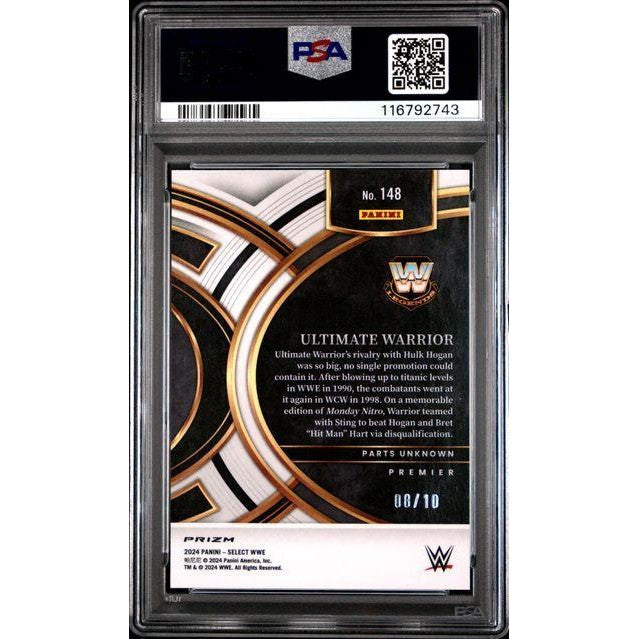Ultimate Warrior 2024 Select WWE Gold Ice #148 PSA 9