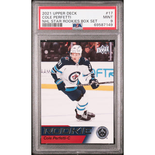 Cole Perfetti 2021 Upper Deck NHL Star Rookies Box Set #17 PSA 9