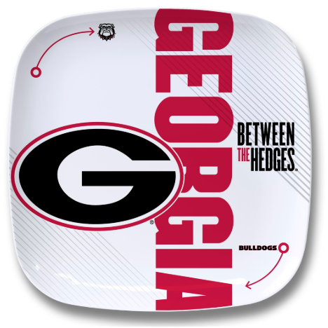 Georgia Bulldogs Party Plate 10.25" x 10.25"