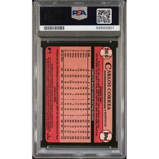 Carlos Correa 2024 Topps Silver Pack 1989 Chrome Promo #93 PSA 8
