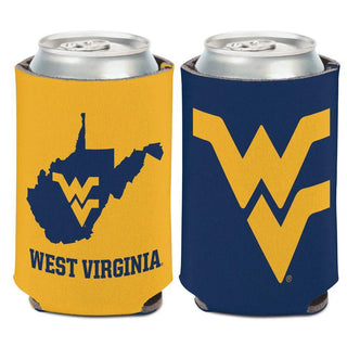 Koozie: West Virginia Mountaineers State Shape - 12oz