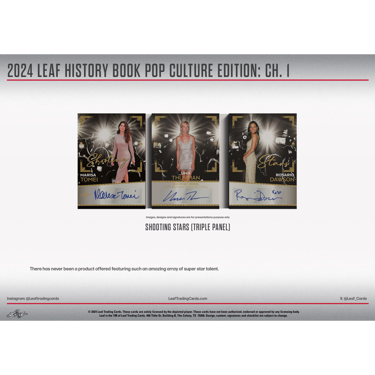 2024 Leaf History Book Pop Culture Chapter 1