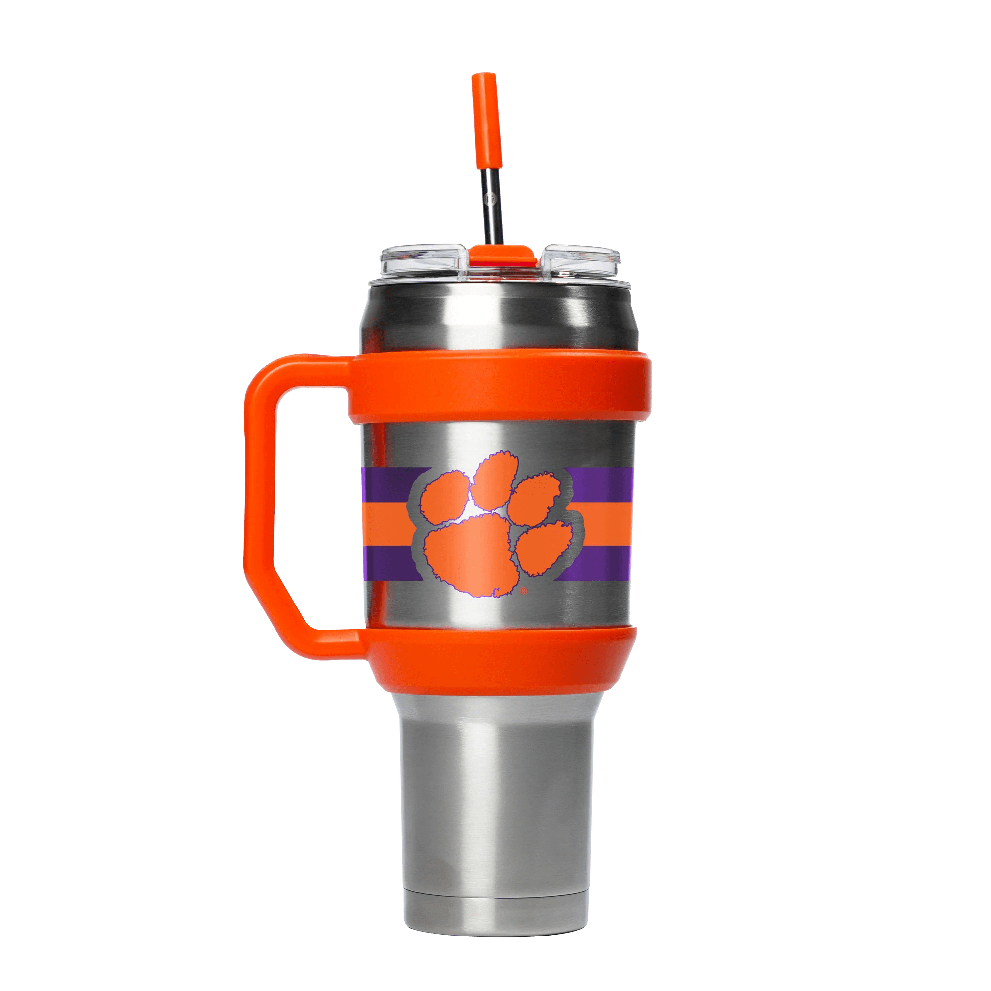Tumbler: Clemson Tigers - Stainless Steel 40oz