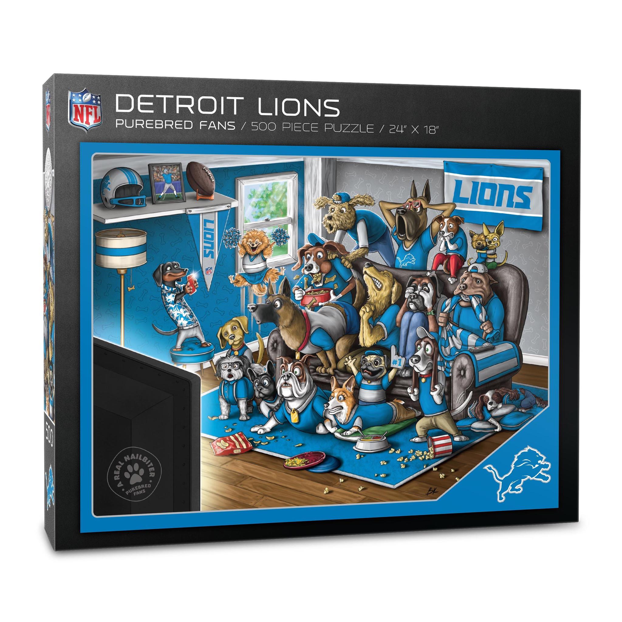 Detroit Lions Purebred Fans- A Real Nailbiter 500 pc Puzzle