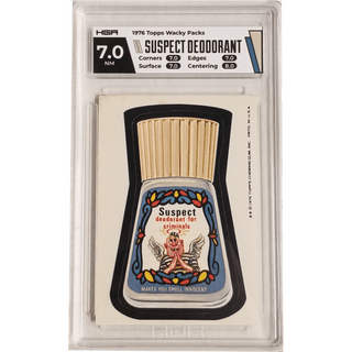 1976 Topps Wacky Packs - Suspect Deodorant HGA 7.0